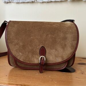 Sezane Large Remeo Brown Suede Shoulder Bag